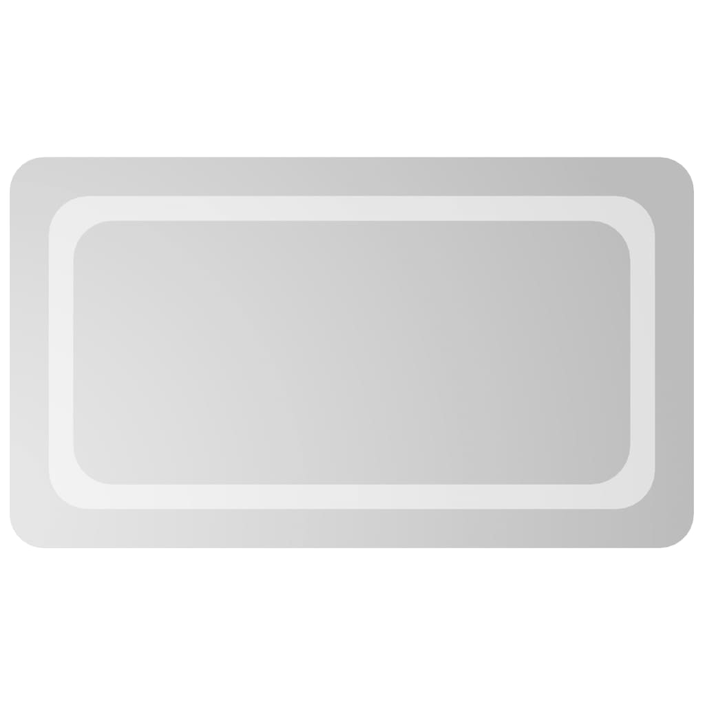 badeværelsesspejl med LED-lys 40x70 cm