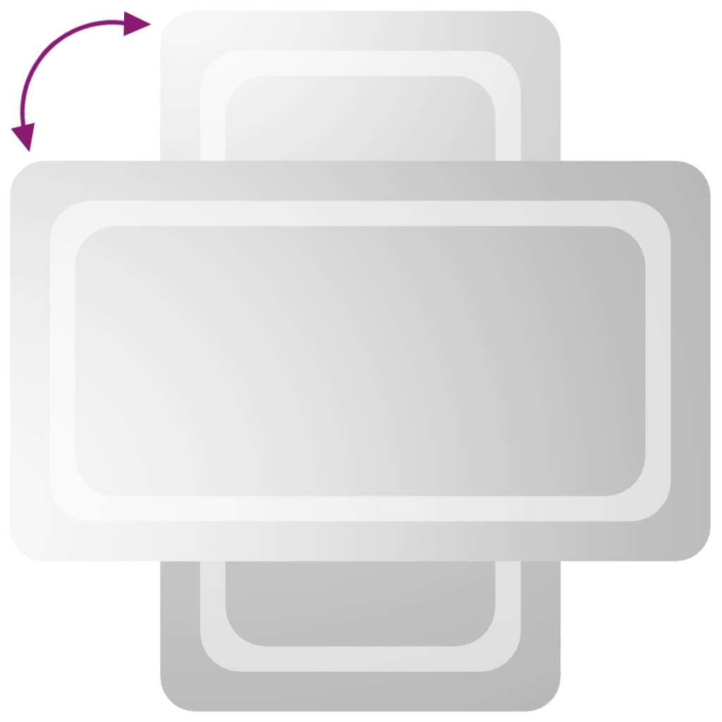 badeværelsesspejl med LED-lys 40x70 cm