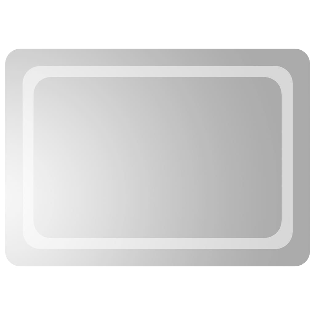 badeværelsesspejl med LED-lys 50x70 cm