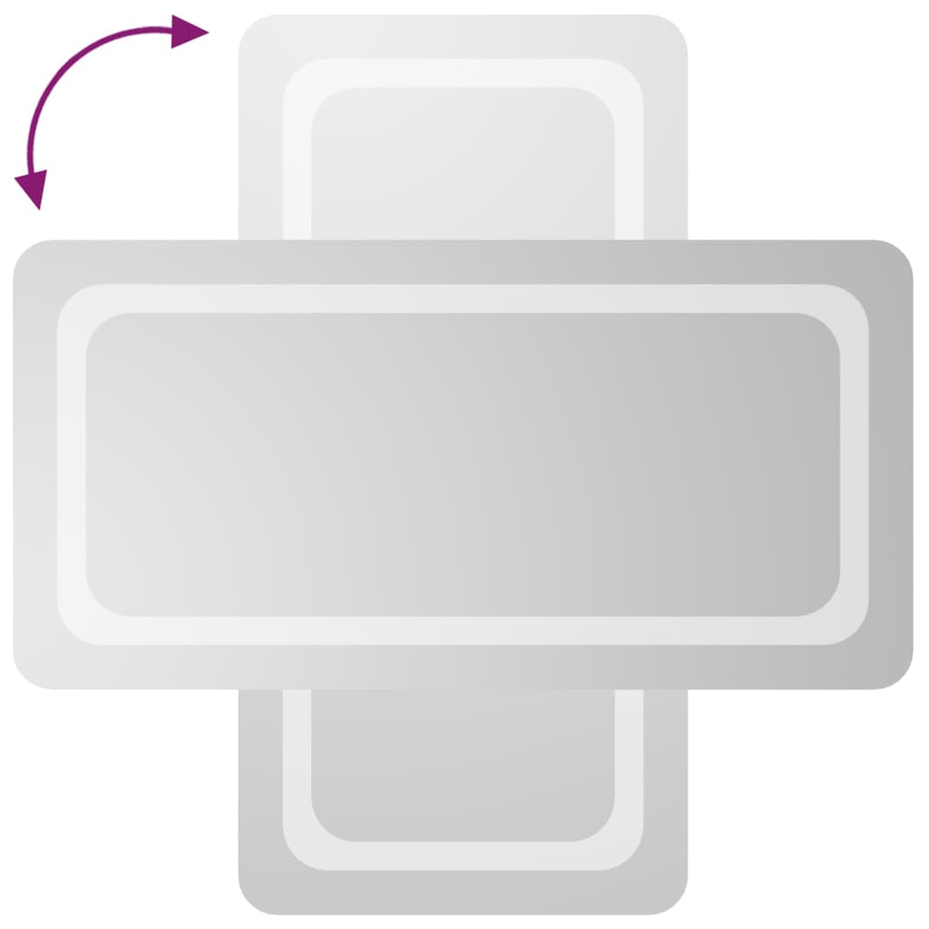 badeværelsesspejl med LED-lys 40x80 cm