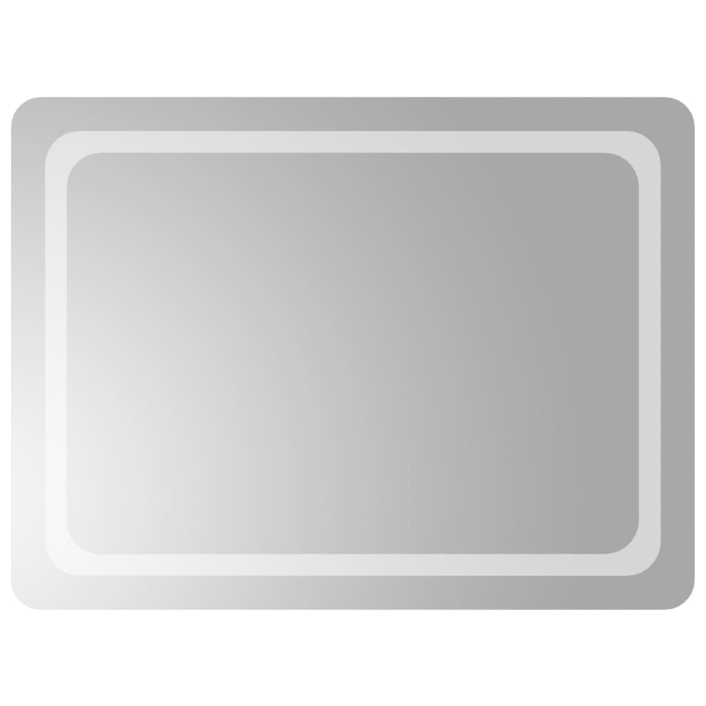 badeværelsesspejl med LED-lys 60x80 cm