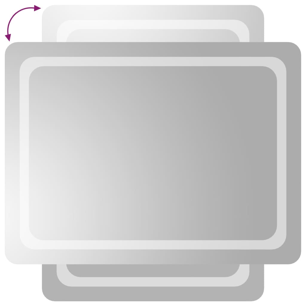 badeværelsesspejl med LED-lys 60x80 cm