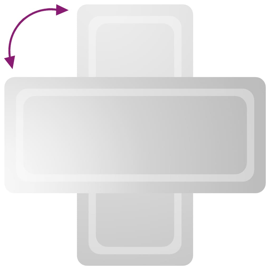 badeværelsesspejl med LED-lys 40x90 cm