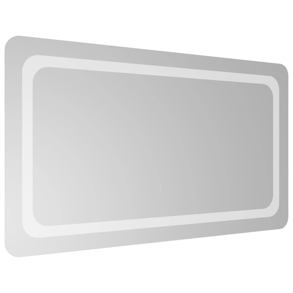 badeværelsesspejl med LED-lys 50x90 cm