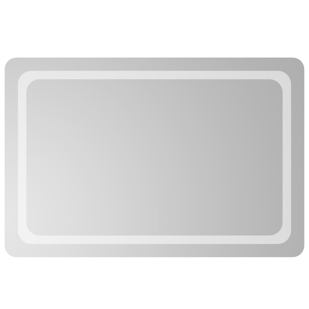 badeværelsesspejl med LED-lys 60x90 cm