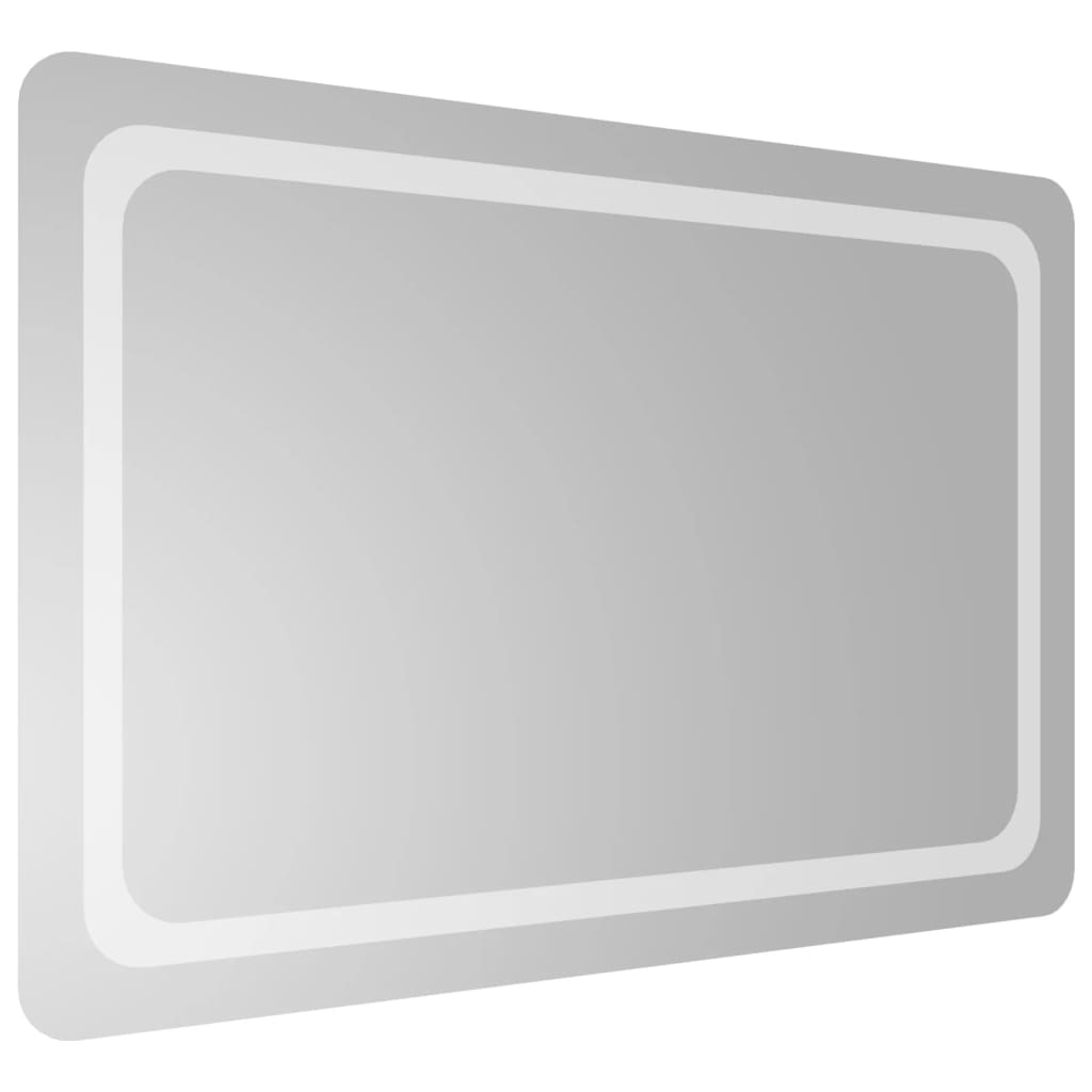 badeværelsesspejl med LED-lys 60x90 cm
