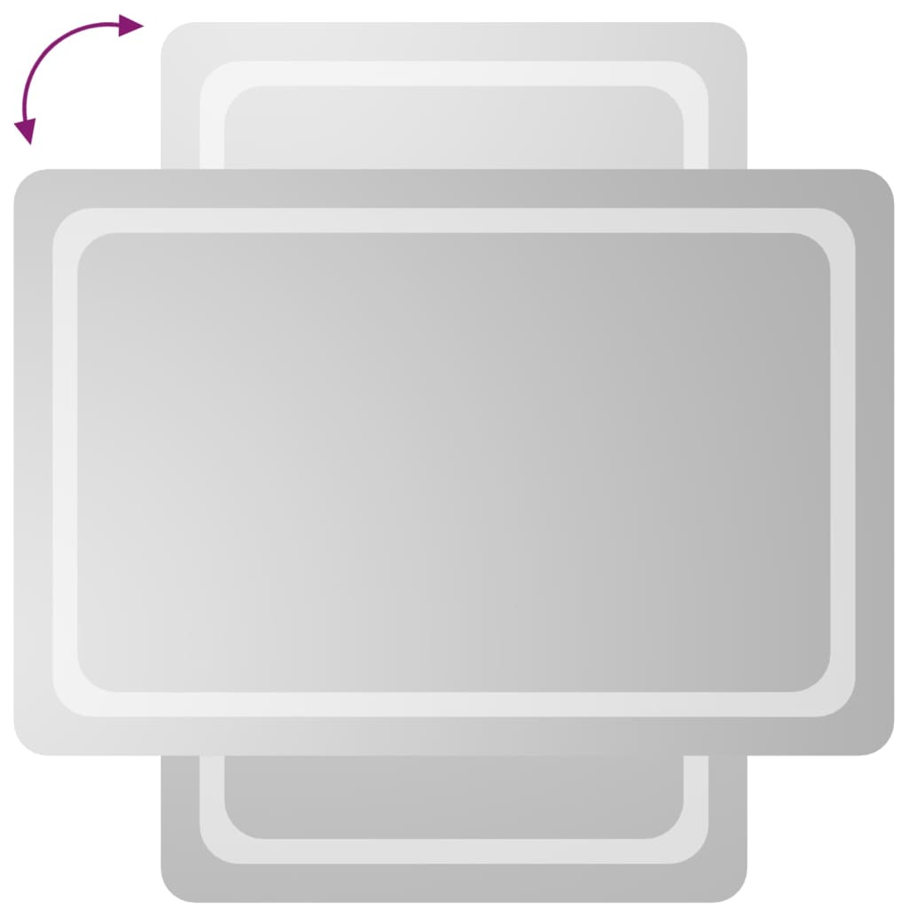 badeværelsesspejl med LED-lys 60x90 cm