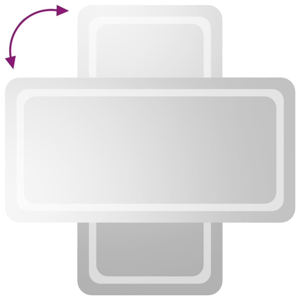 badeværelsesspejl med LED-lys 50x100 cm