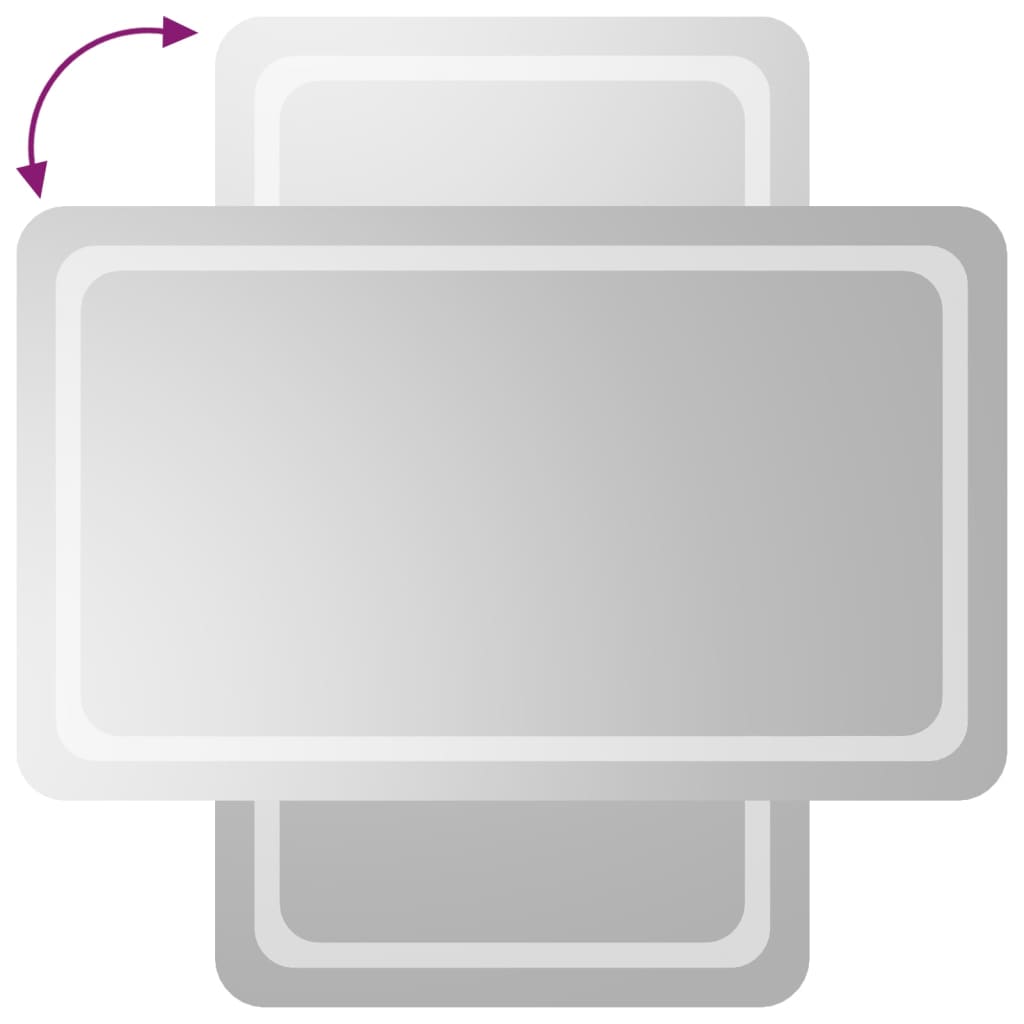 badeværelsesspejl med LED-lys 60x100 cm