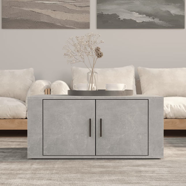 sofabord 80x50x36 cm konstrueret træ betongrå