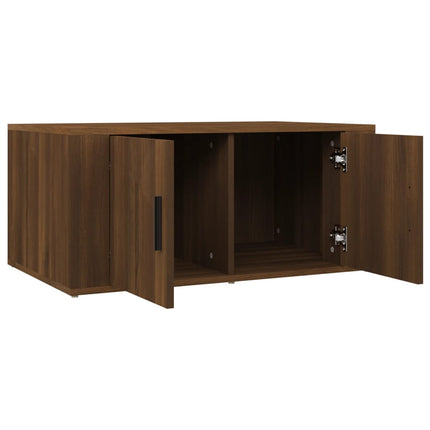 sofabord 80x50x36 cm konstrueret træ brun egetræsfarve