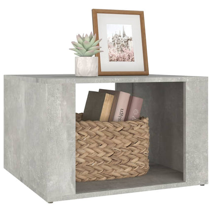 sengebord 57x55x36 cm konstrueret træ betongrå