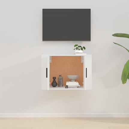 væghængt tv-skab 57x34,5x40 cm hvid