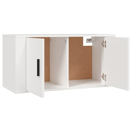 væghængt tv-skab 80x34,5x40 cm hvid