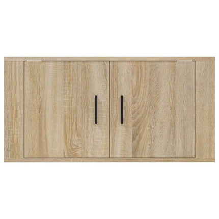 væghængt tv-skab 80x34,5x40 cm sonoma-eg
