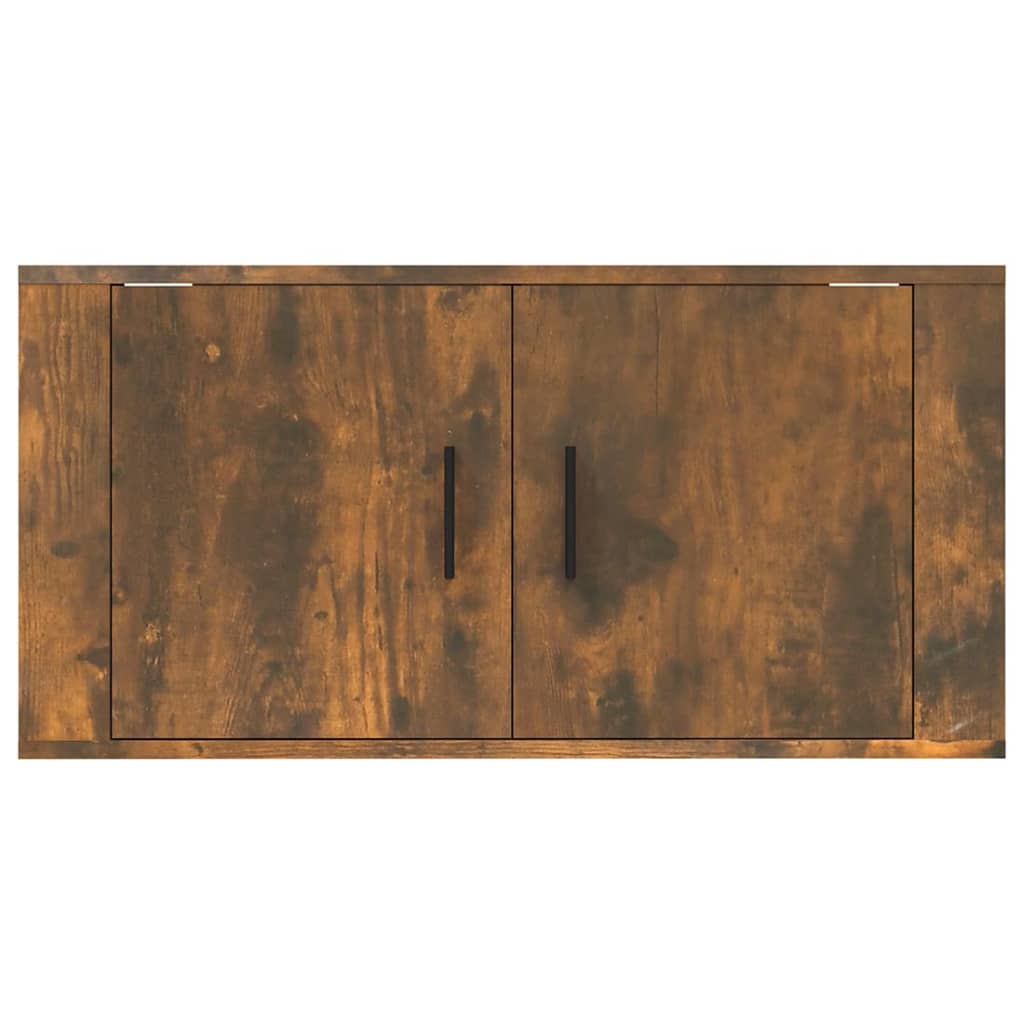 væghængt tv-skab 80x34,5x40 cm røget egetræ