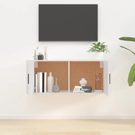 væghængt tv-skab 100x34,5x40 cm hvid
