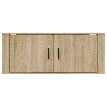 væghængt tv-skab 100x34,5x40 cm sonoma-eg