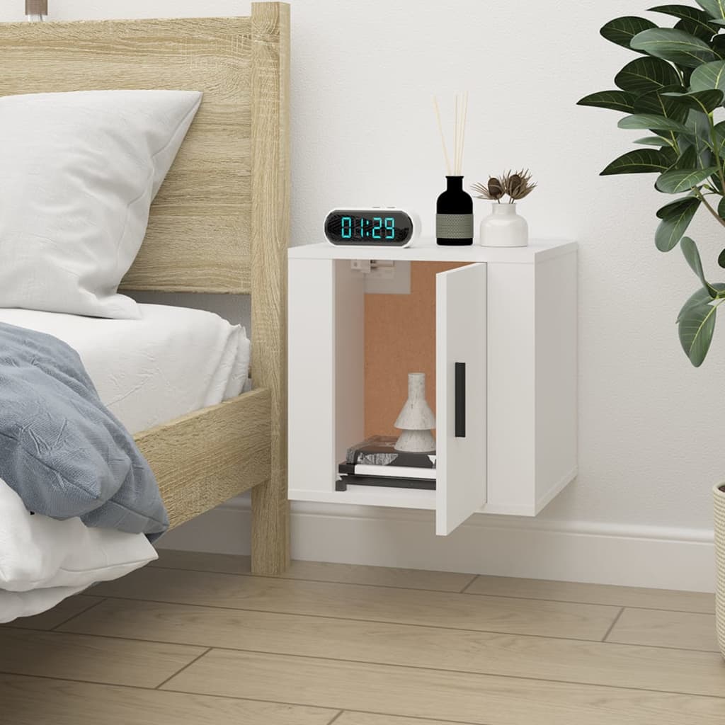 væghængt tv-skab 40x34,5x40 cm hvid