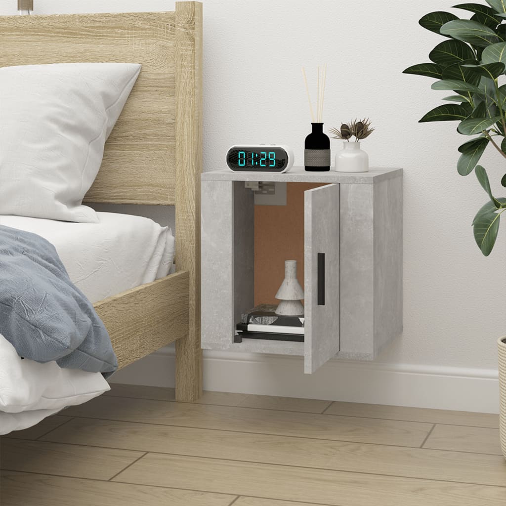 væghængt tv-skab 40x34,5x40 cm betongrå