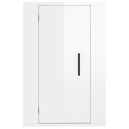 væghængt tv-skab 40x34,5x60 cm hvid højglans