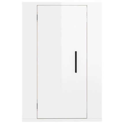væghængte tv-skabe 2 stk. 40x34,5x60 cm hvid højglans