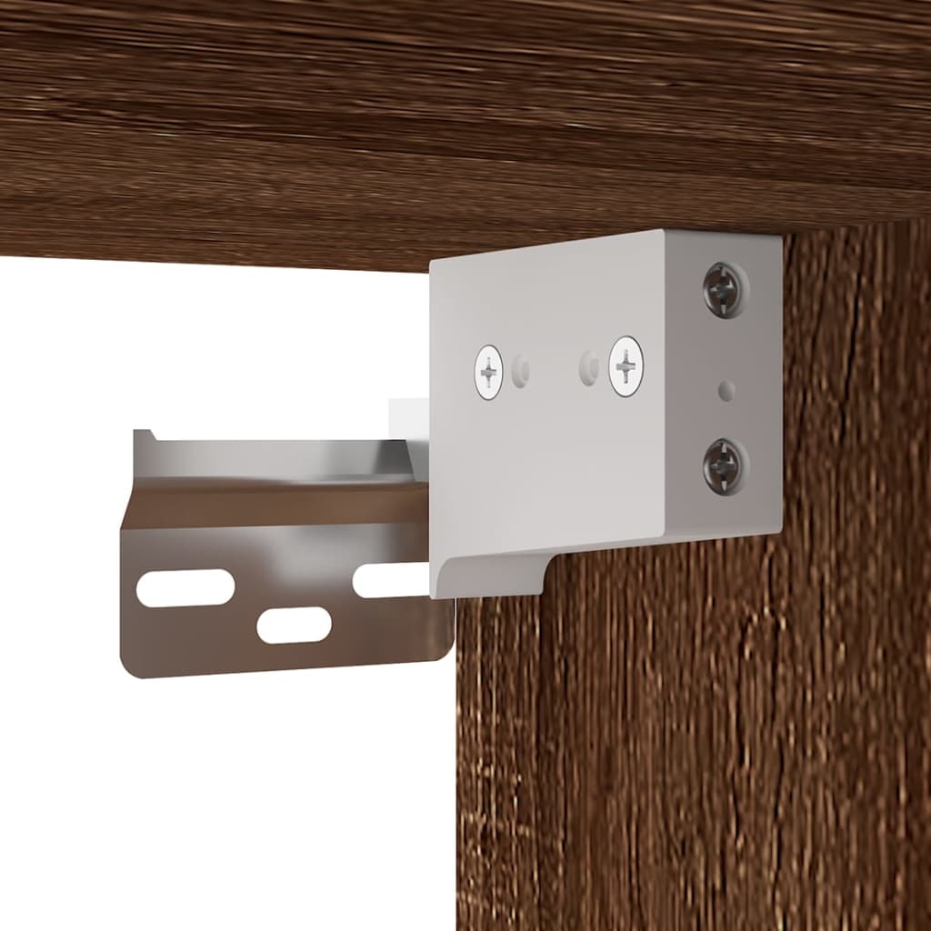 vægmonteret tv-skab 40x34,5x60 cm egetræ brun