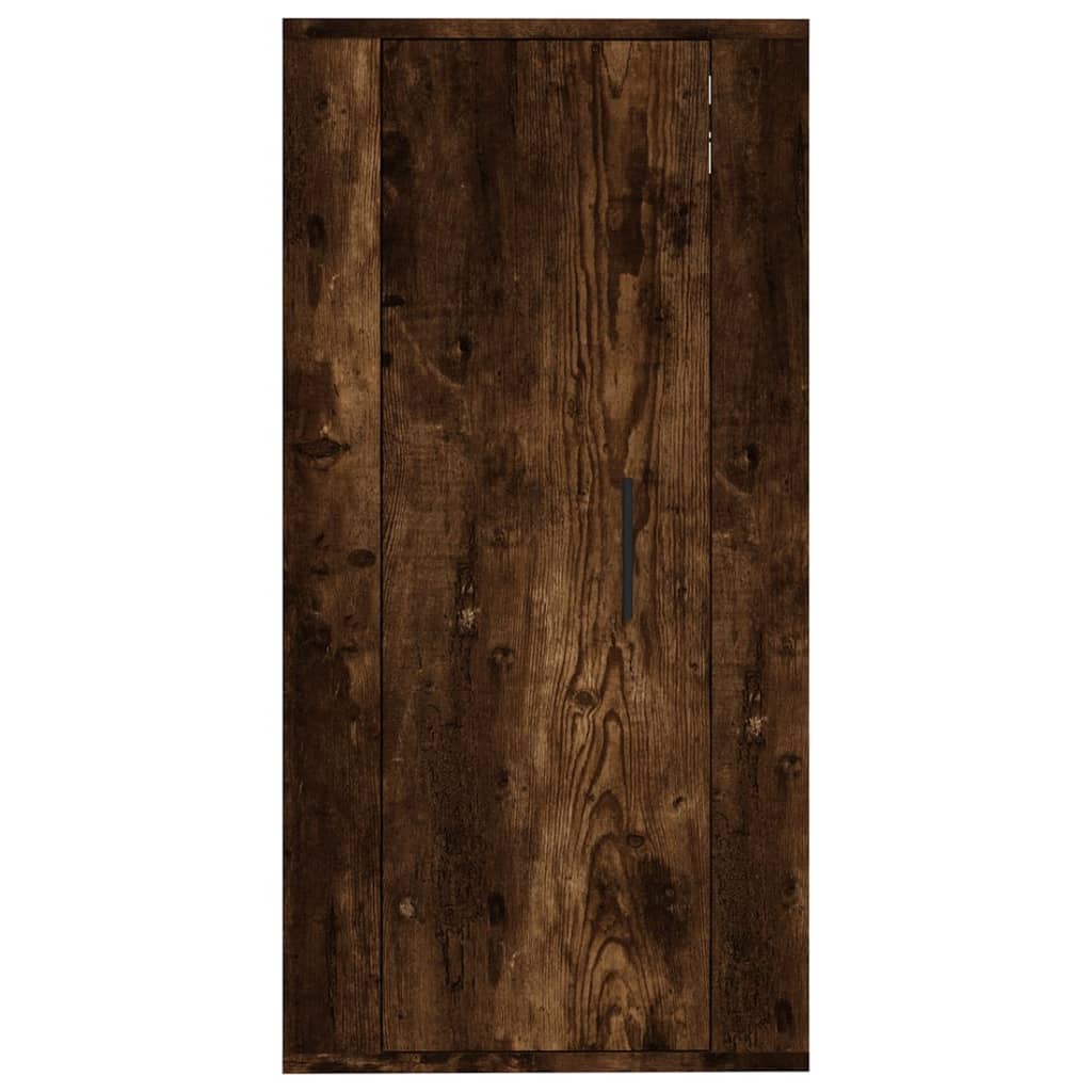 væghængt tv-skab 40x34,5x80 cm røget egetræ