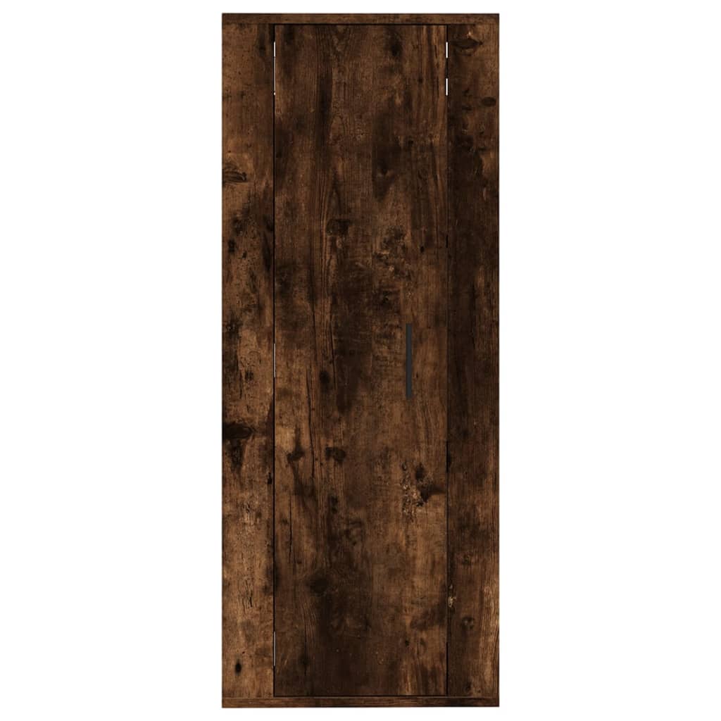 væghængt tv-skab 40x34,5x100 cm røget egetræ