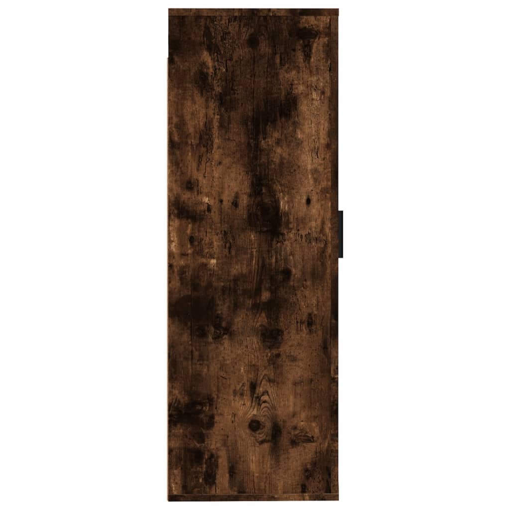 væghængt tv-skab 40x34,5x100 cm røget egetræ