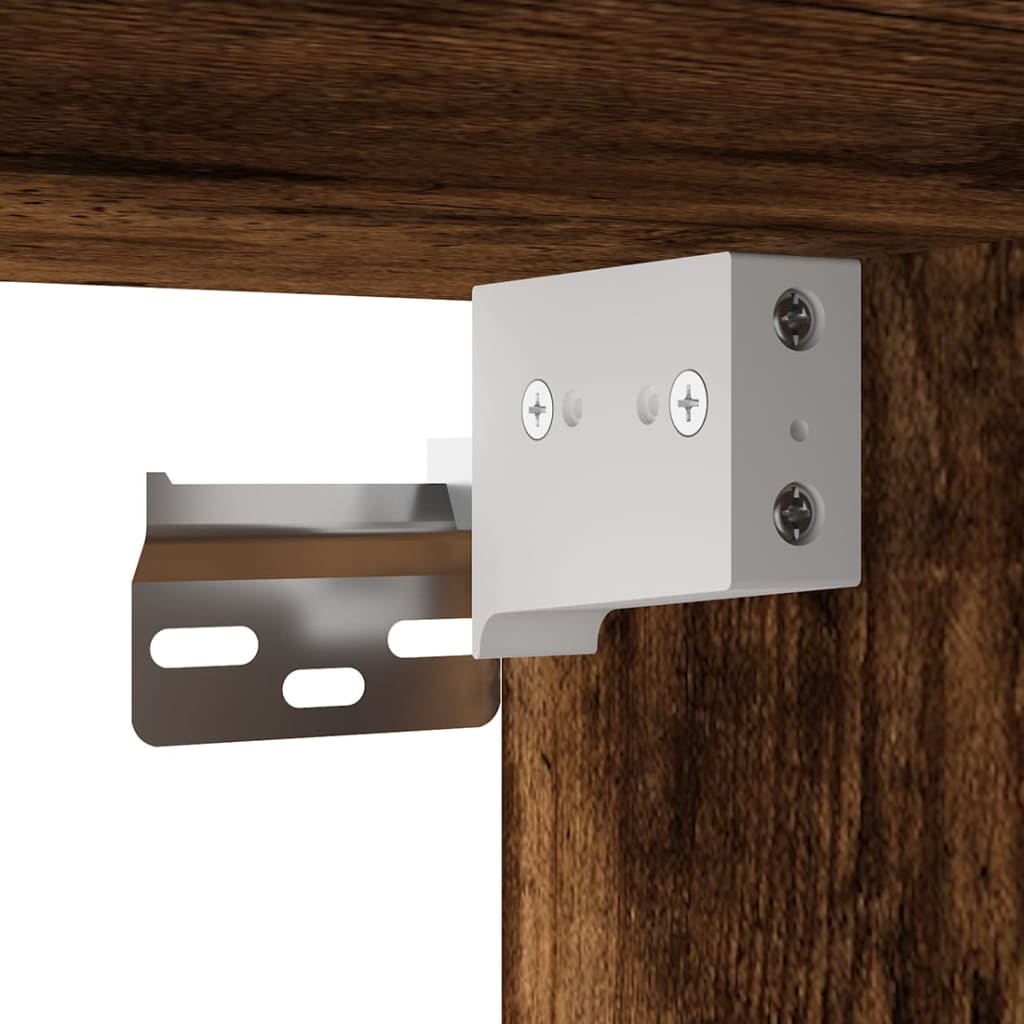 væghængt tv-skab 40x34,5x100 cm røget egetræ