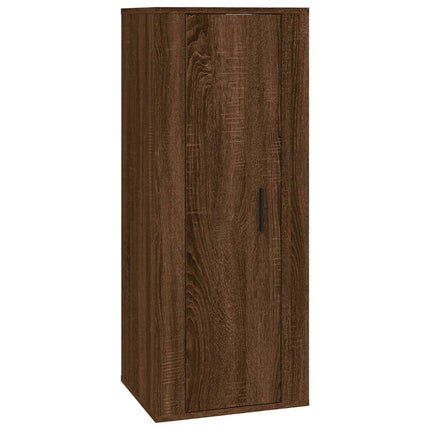 væghængt tv-skab 40x34,5x100 cm brun egetræ