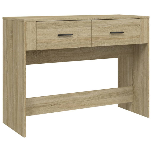 konsolbord 100x39x75 cm konstrueret træ sonoma-eg