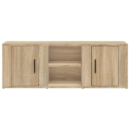 tv-bord 100x31,5x35 cm konstrueret træ sonoma-eg