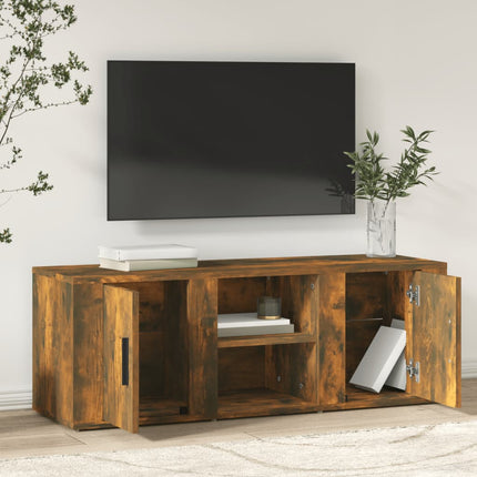 tv-bord 100x31,5x35 cm konstrueret træ røget egetræsfarve