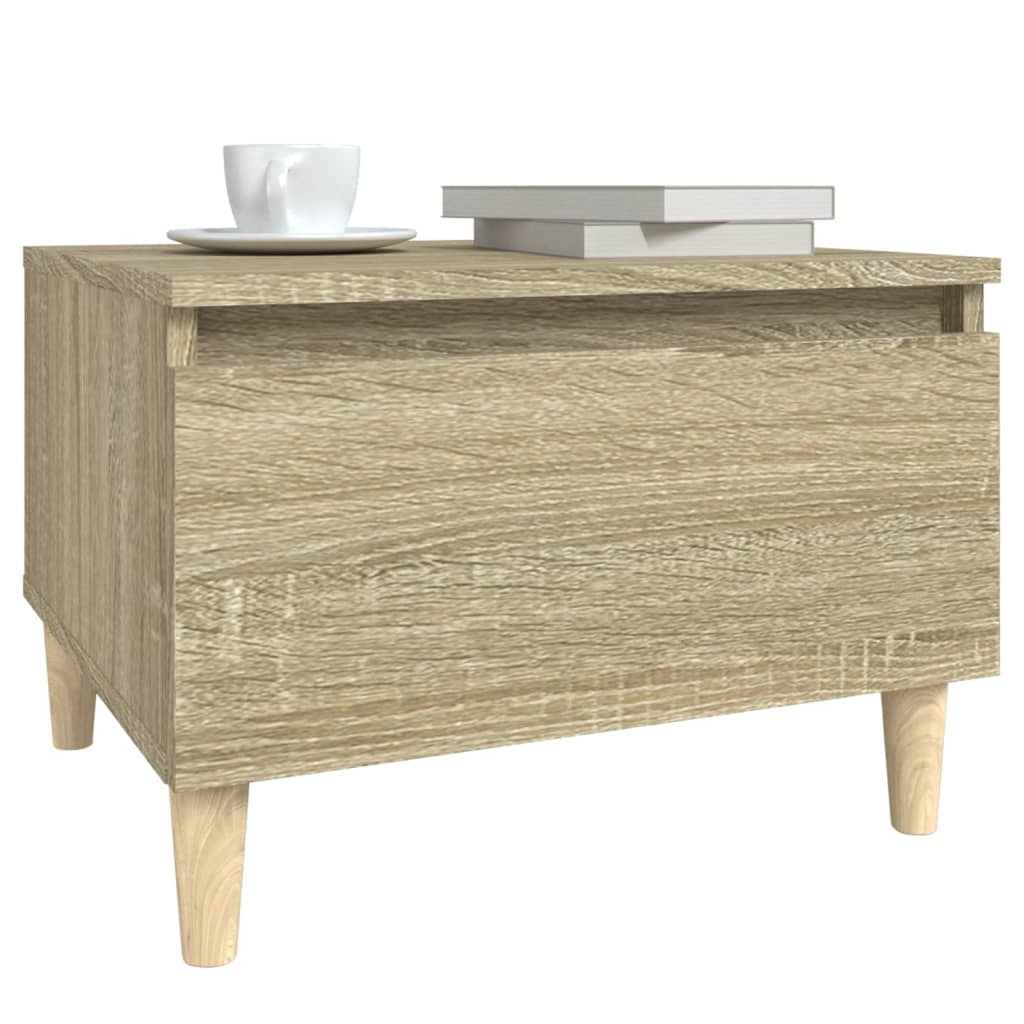 sidebord 50x46x35 cm konstrueret træ sonoma-eg