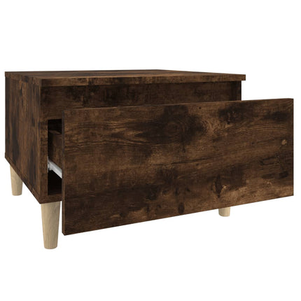 sidebord 50x46x35 cm konstrueret træ røget egetræsfarve