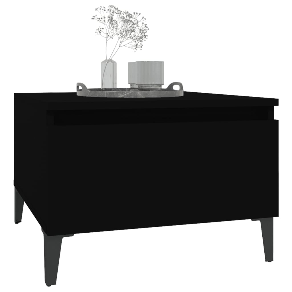 sidebord 50x46x35 cm konstrueret træ sort