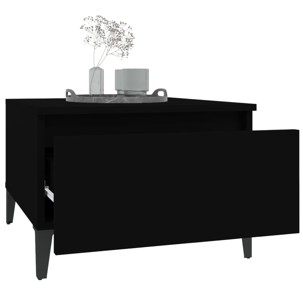 sidebord 50x46x35 cm konstrueret træ sort