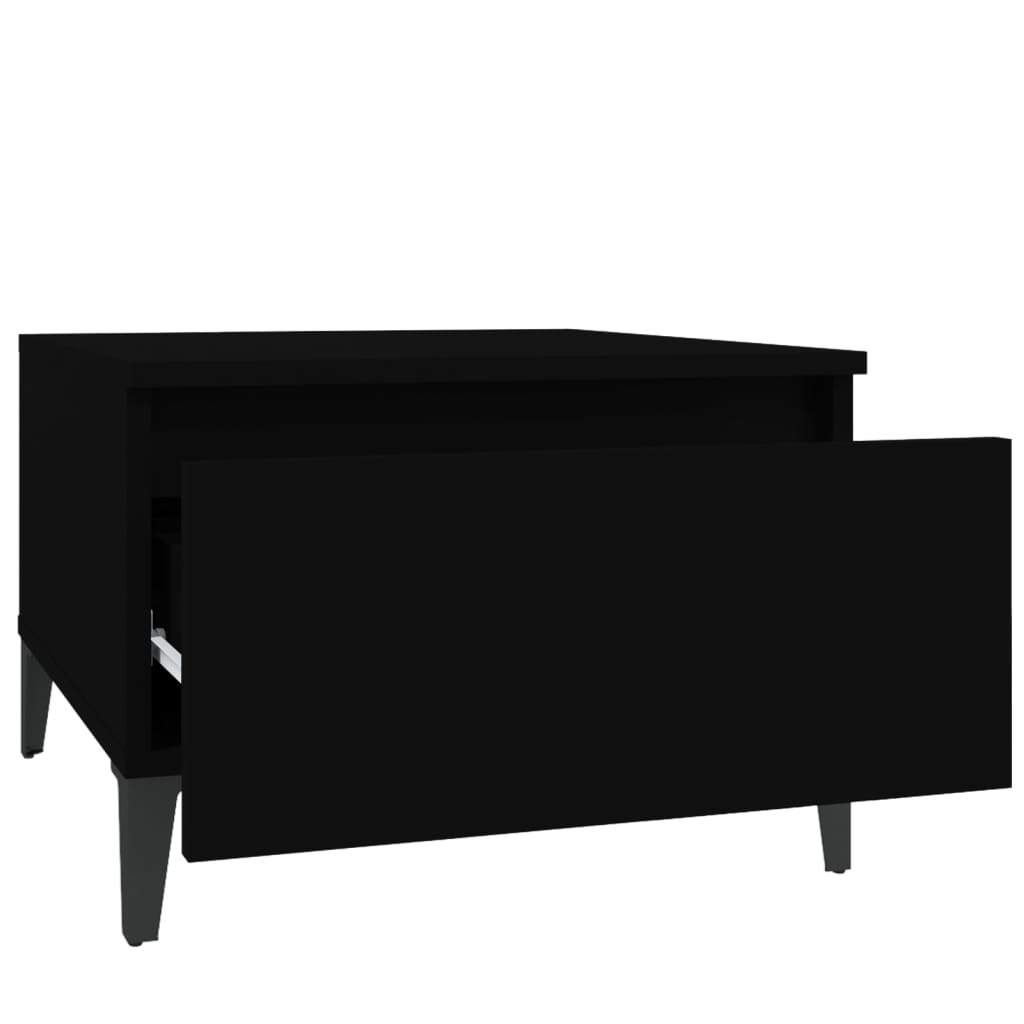 sidebord 50x46x35 cm konstrueret træ sort