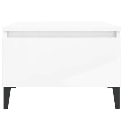 sidebord 50x46x35 cm konstrueret træ hvid højglans