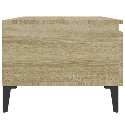 sideborde 2 stk. 50x46x35 cm konstrueret træ sonoma-eg