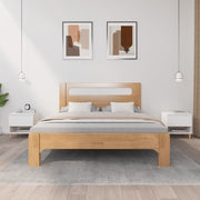 sengeborde 2 stk. 50x46x50 cm konstrueret træ hvid
