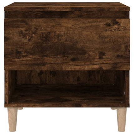 sengeborde 2 stk. 50x46x50 cm konstrueret træ røget egetræ