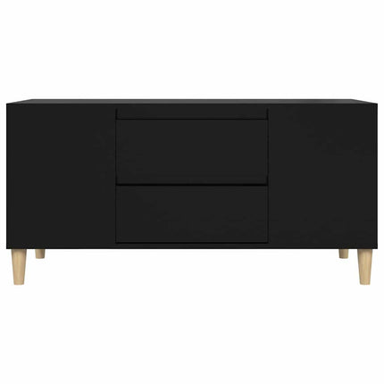 tv-bord 102x44,5x50 cm konstrueret træ sort