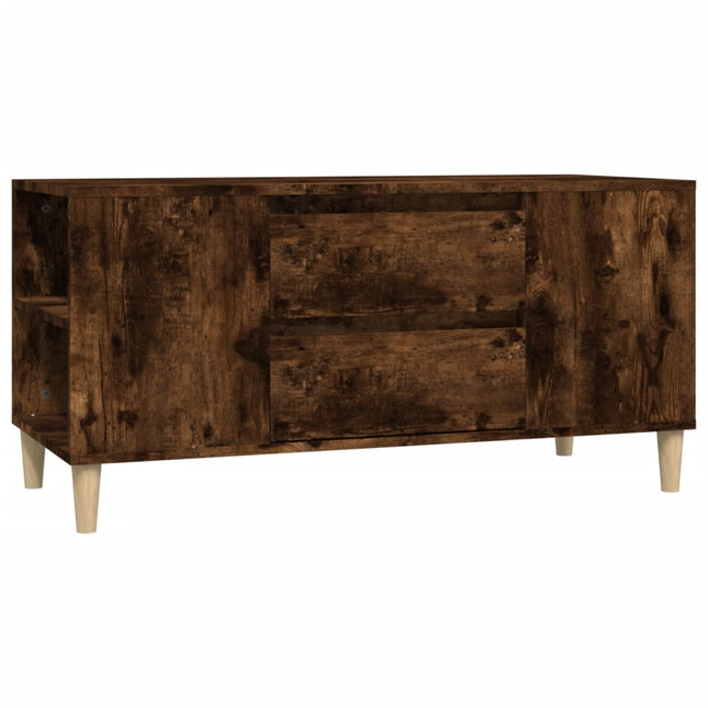 tv-bord 102x44,5x50 cm konstrueret træ røget egetræ