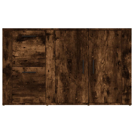 skænk 100x33x59,5 cm konstrueret træ røget egetræsfarve