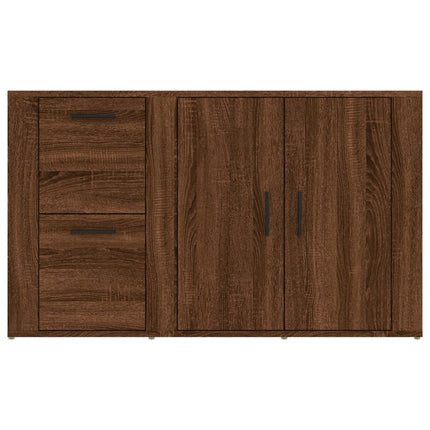 skænk 100x33x59,5 cm konstrueret træ brun egetræsfarve