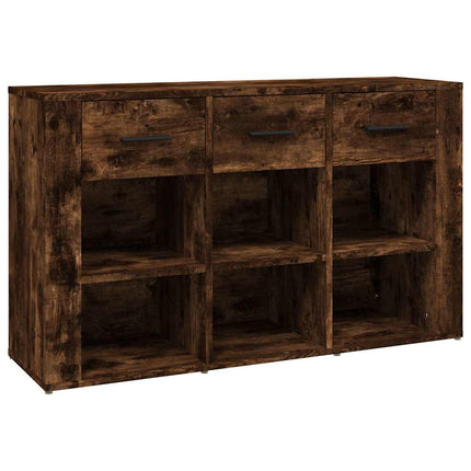 skænk 100x30x59,5 cm konstrueret træ røget egetræsfarve