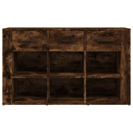 skænk 100x30x59,5 cm konstrueret træ røget egetræsfarve